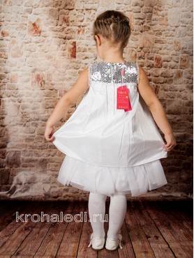Нарядное детское платье Алина белое