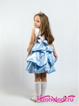 Нарядное детское платье Милана голубое