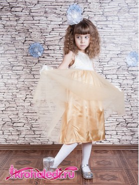 Нарядное детское платье Барокко золото