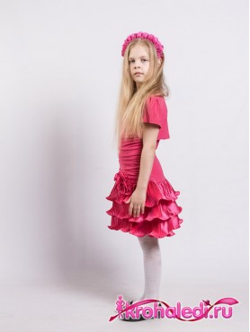 Нарядное детское платье Луиза малина