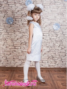 Нарядное детское платье Серебряная леди
