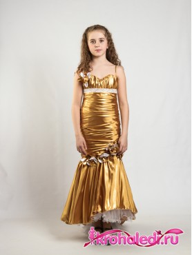 Нарядное детское платье Леди золото