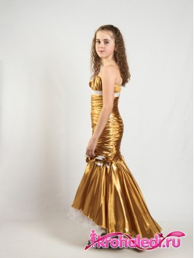 Нарядное детское платье Леди золото