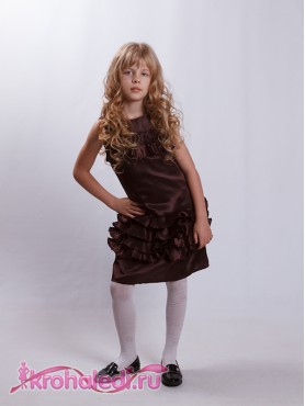 Нарядное детское платье Шоколад