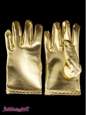 Подростковые перчатки Диско золото